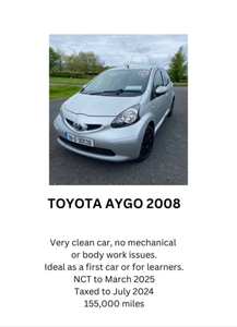 2008 - Toyota Aygo Manual